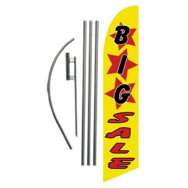 4 FROZEN YOGURT 15 WINDLESS SWOOPER FLAGS KIT four 4 FROZEN YOGURT 15 WINDLESS SWOOPER FLAGS KIT four